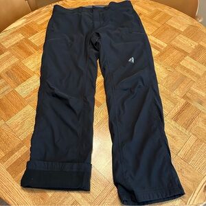 Fleece lined Eddie Bauer First Ascent Men's Black Cargo Pants 36x32